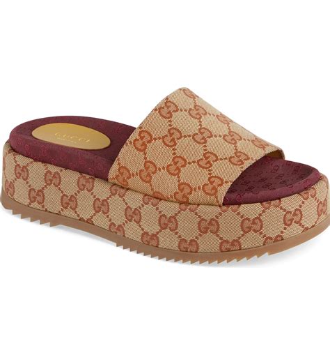 gucci women platform slide sale|new gucci slides for women.